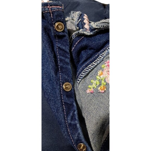 Baby Grand Infant Girls Embroidered Denim Overalls 3-6M - Picture 11 of 11